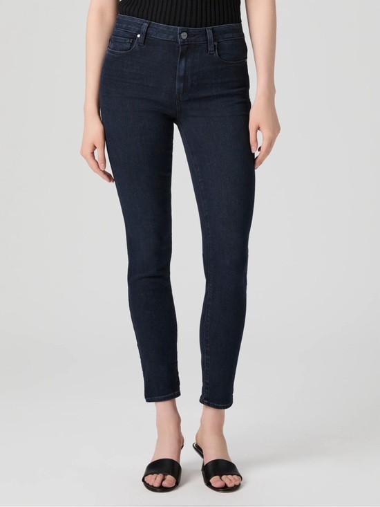 PAIGE Denim - Paige Hoxton Ankle Peg Dark Wash Skinny Jeans